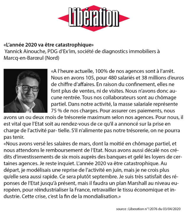 Interview dans le journal Libération de Yannick Ainouche